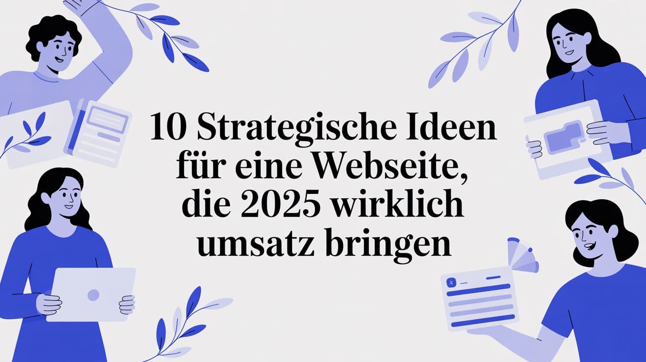 10 strategische Ideen für eine Webseite, die 2025 wirklich Umsatz bringen